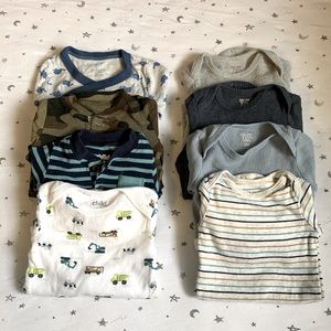 8pc set Long Sleeve Onesies 0-3 months